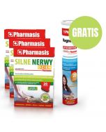 3x Silne Nerwy.  Suplement diety +  GRATIS: Magnesium + B6 Forte. Suplement diety 