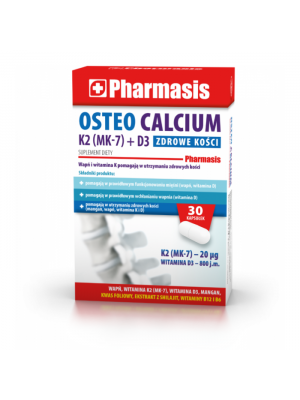 Osteo Calcium K2 (MK-7) + D3 Zdrowe kości Pharmasis 