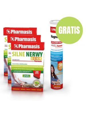 3x Silne Nerwy.  Suplement diety +  GRATIS: Magnesium + B6 Forte. Suplement diety 