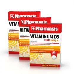 3x Vitaminum D3 Forte 2000 j.m. Suplement diety