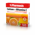 Calcium + Witamina C Pharmasis o smaku pomarańczowym