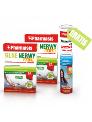 Silne Nerwy Dzień. Suplement diety x2 + (Magnesium + B6 Forte. Suplement diety) (GRATIS)