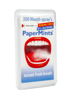 Odświeżający spray do ust bez cukru i alkoholu PaperMints