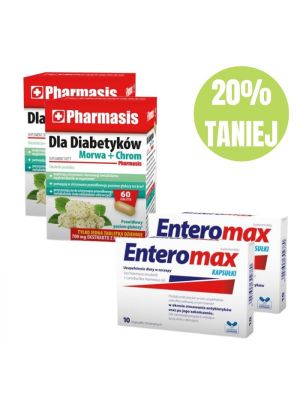 Zestaw Trawienie: 2x Enteromax + 2x Morwa i chrom