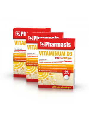 3x Vitaminum D3 FORTE 2000 j.m. Pharmasis 